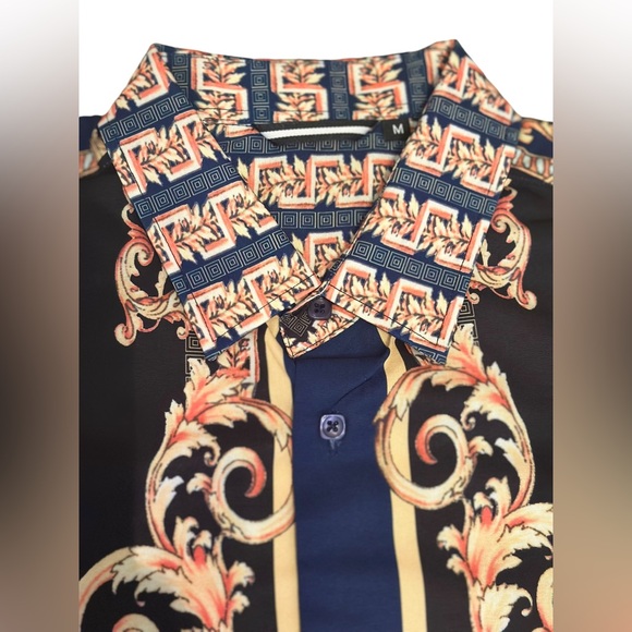 NWOT Luxe Inspired Baroque Scrollwork, Medallions, Regal Lion Motif Print Medium - Picture 2 of 9